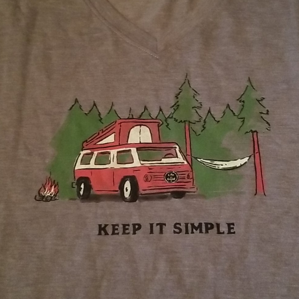 NWTs Life is Good Keep it Simple crusher tee